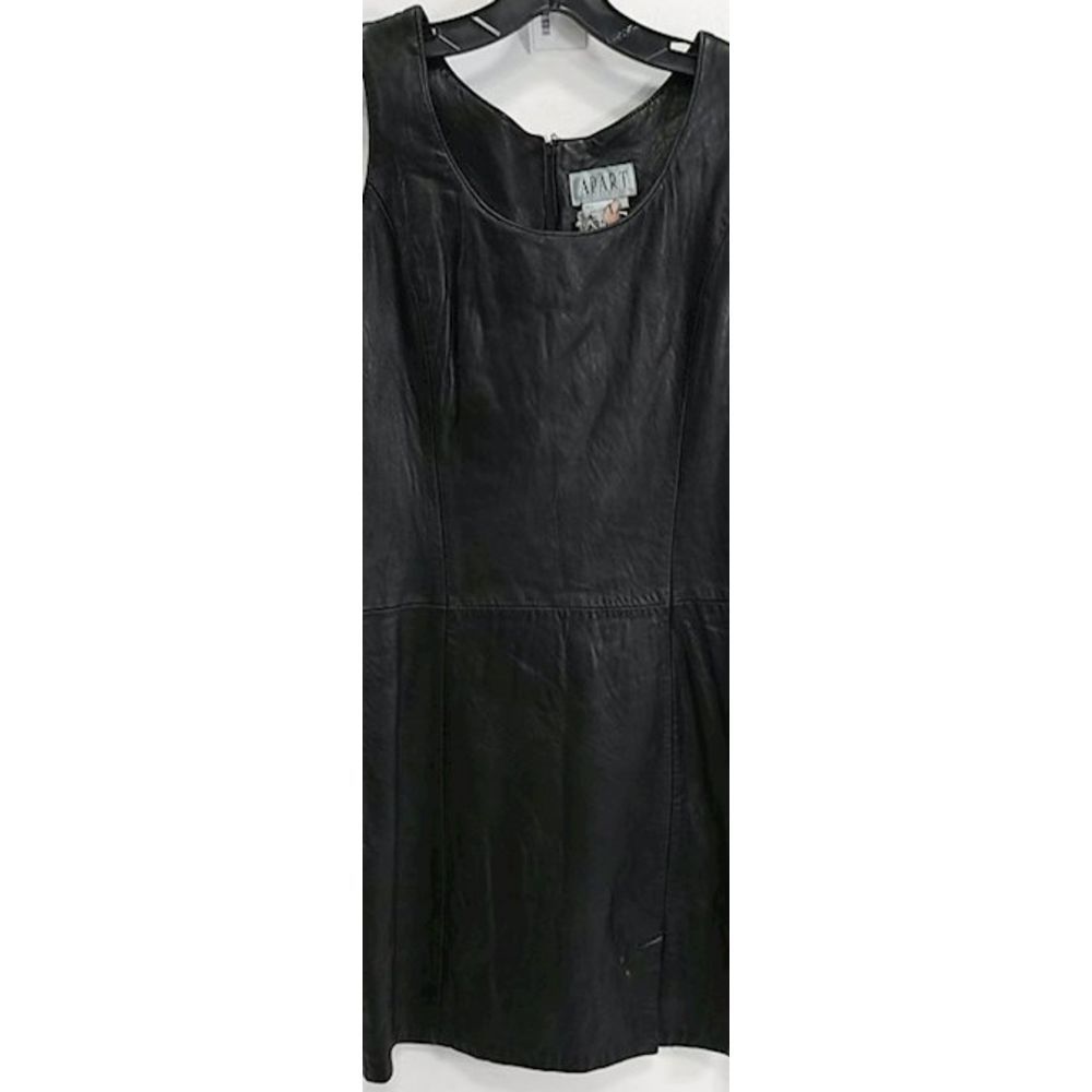 Black Leather Dress Size 8 - Picture 2 of 6